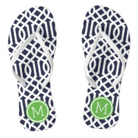 Monograma de la marina y el mosaico verde