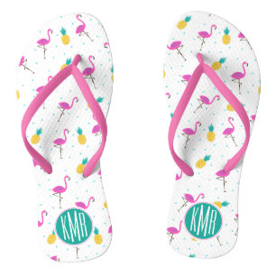 Chanclas Monograma de neón de los flamencos el  