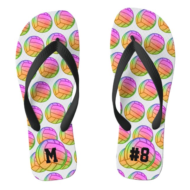 Chanclas Monograma de voleibol (Plantilla)