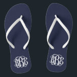 Chanclas Monograma del guión de los adormidera azul de la m<br><div class="desc">POR FAVOR, CONTACTE CONMIGO ANTES DE PEDIR CON SUS INICIALES DE MONOGRAMAS EN ESTE ORDEN: PRIMERO, ÚLTIMO, MEDIO. Personalizar tu monograma y te enviaré el enlace para solicitarlo. Por favor espere a comprar hasta después de que le haya enviado el enlace con su diseño personalizado. Las sandalias de giro precoz...</div>