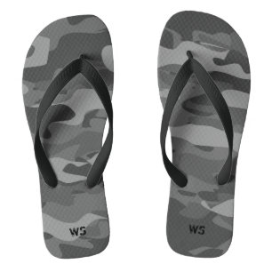 Chanclas Monograma del personalizado de camuflaje del ejérc