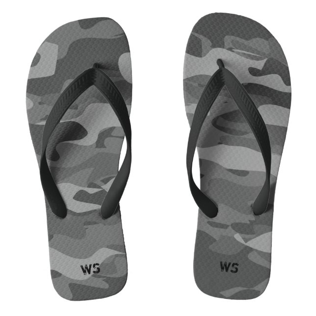 Chanclas Monograma del personalizado de camuflaje del ejérc (Plantilla)
