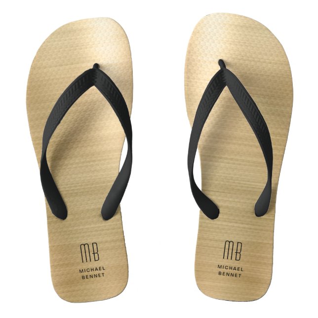 Chanclas Monograma elegante (Plantilla)