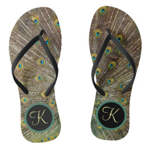 Chanclas Monograma exótico Peacock Flip Flops