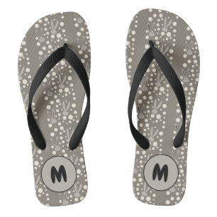Chanclas Monograma Feliz Navidad Pascua Patrón de Primavera