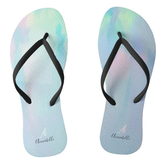 Chanclas Monograma fresco de Nacre tropical costero (Plantilla)