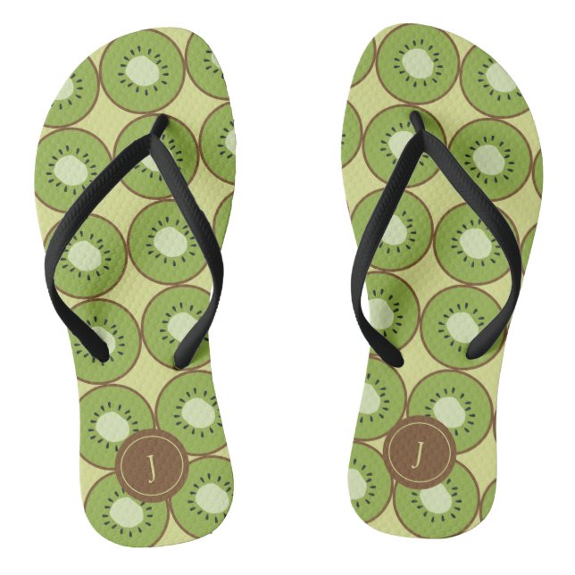 Chanclas Monograma Kiwi de verano dulce Kiwifruit (Plantilla)