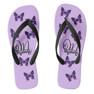 Chanclas Monograma M Flip-Flops de mariposa - Nombre del Pe
