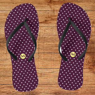 Chanclas Monograma Pequeño Polka Punto Flip Flags púrpura