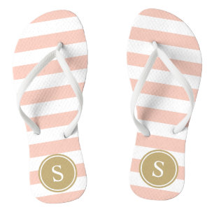 Chanclas Monograma rayado en Rubor