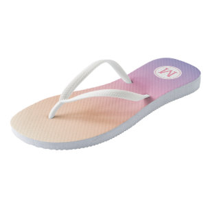 Chanclas Monograma rosa rosa morado ocaso
