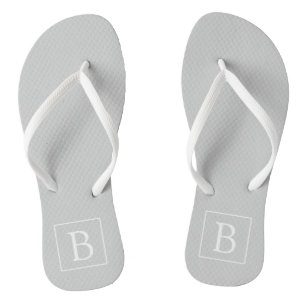Chanclas Monograma simple gris claro