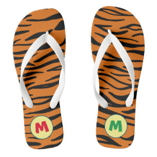 Chanclas Monograma único moderno l Impresión de animal l Ma