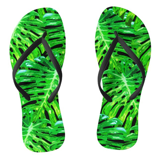 Chanclas Monstera Sale Flip Flops Green (Plantilla)