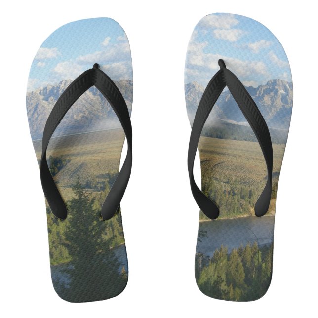 Chanclas Montañas y río de Jackson Hole (Plantilla)