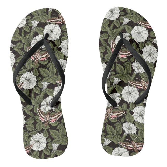 Chanclas Moonflowers y esfinges (Plantilla)