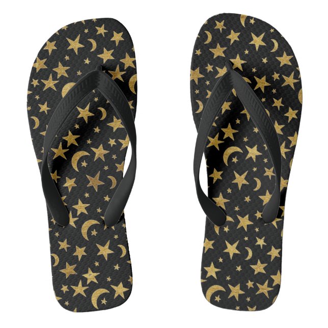 Chanclas Moons de oro y estrellas (Plantilla)