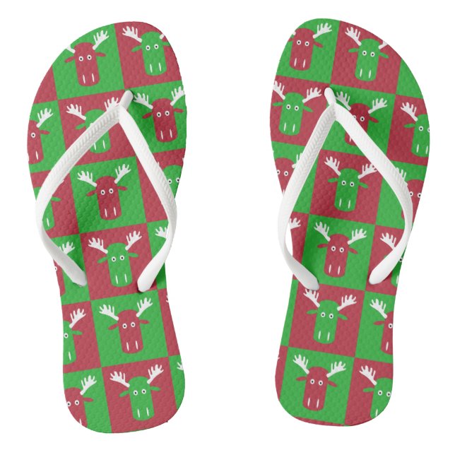 Chanclas Moose Head Pop Art Flip Flip (Plantilla)