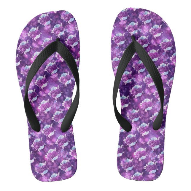 Chanclas Morado Floral (Plantilla)