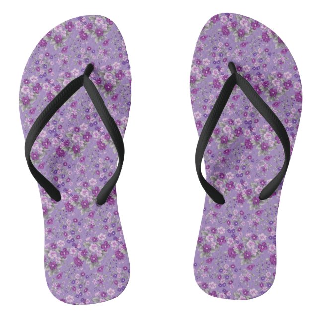 Chanclas Morado Floral (Plantilla)