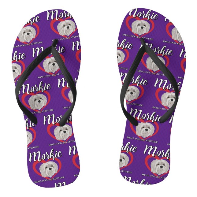 Chanclas Morkie - Perro Pequeño, Gran Actitud - 3 (Plantilla)