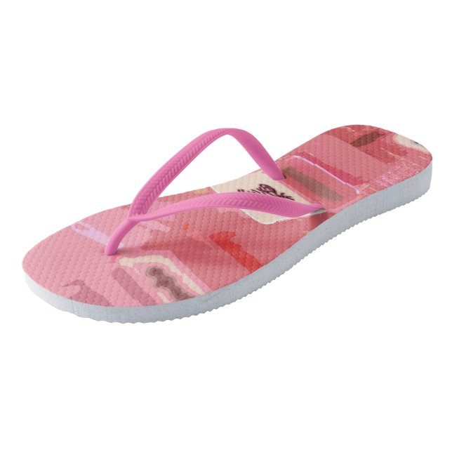 Chanclas Mosaicos rosados Mah Jongg (Angular)