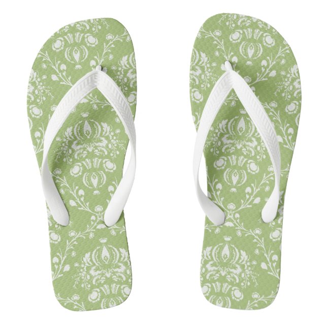 Chanclas Moss Green Damask (Plantilla)