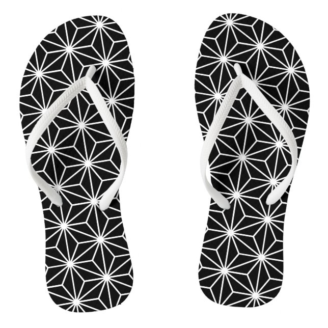 Chanclas Motif Asanoha Noir et blanc (Plantilla)