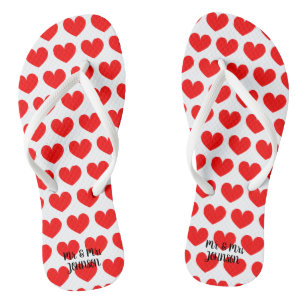 Chanclas Mr & mrs Copos de boda de playa para novios