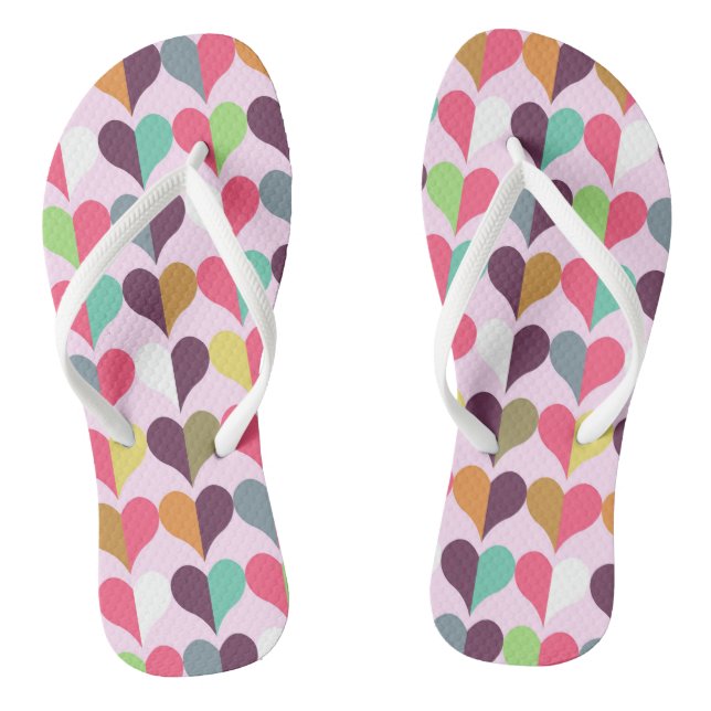 Chanclas Muchos Corazones Diseñan Flip Flops (Plantilla)