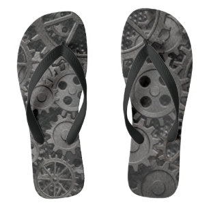 Chanclas Muchos viejos engranajes o piezas metalizado