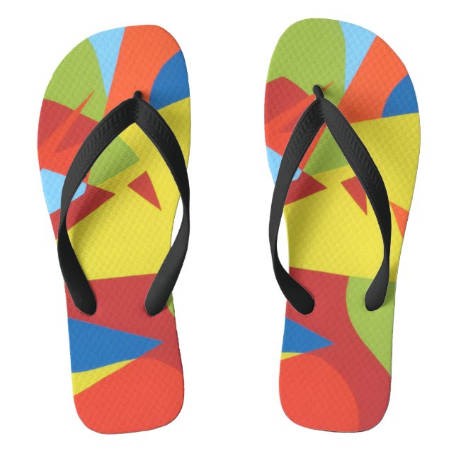 Chanclas Multi-Color Toucan Pattern Flip Flops (Plantilla)