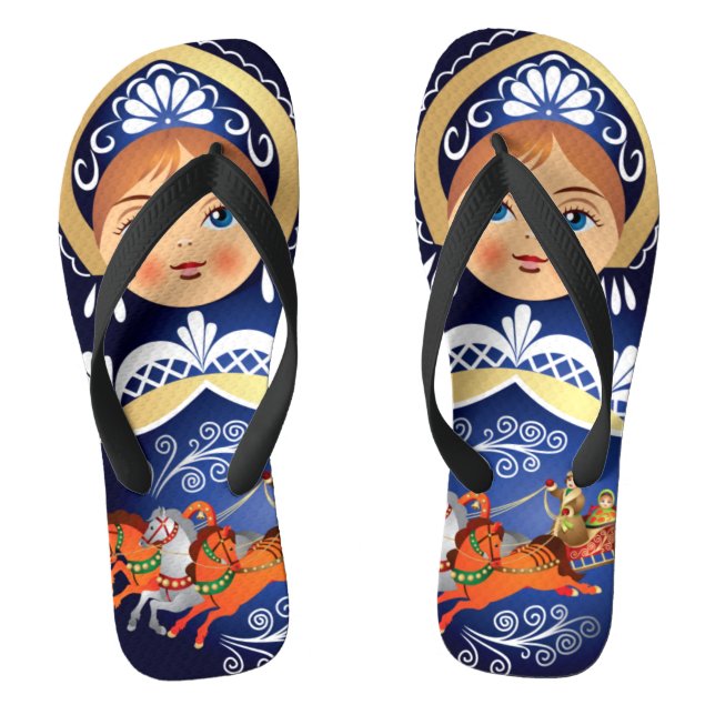 Chanclas Muñeca rusa Babushka Matryoshka (Plantilla)