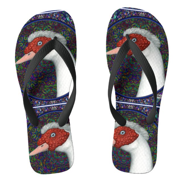 Chanclas Muscovy Duck Head White (Plantilla)