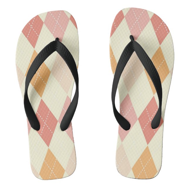 Chanclas Mustard & Pink Argyle (Plantilla)