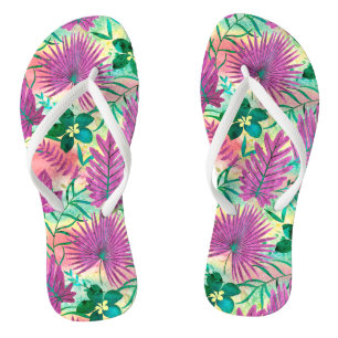 Chanclas Nalani Hawaiian Tropical Garden Fuchsia