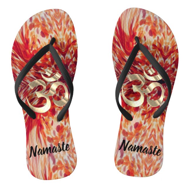 Chanclas Namaste OM Resumen Paint Strokes (Plantilla)
