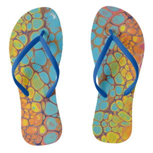 Chanclas Naranja Amarillo Verde azulado por la mañana Glory
