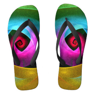 Chanclas Naranja azul Patrón de arte de resumen moderno ros