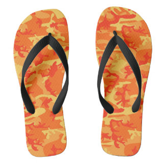 Chanclas Naranja Camo Flip Flops