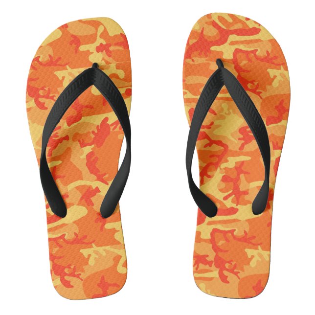 Chanclas Naranja Camo Flip Flops (Plantilla)