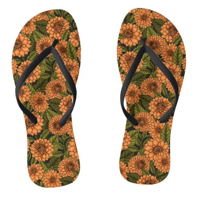 Chanclas Naranja Dahlia Garden (Plantilla)