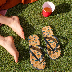 Chanclas Naranja de fresas orgánicas de verano