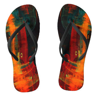 Chanclas Naranja del agua Azul Rojo Azul Moderno Resumen Pa