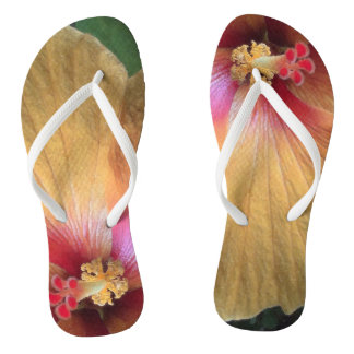 Chanclas Naranja Hibiscus Ruffle