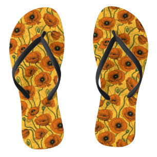Chanclas Naranja Poppies