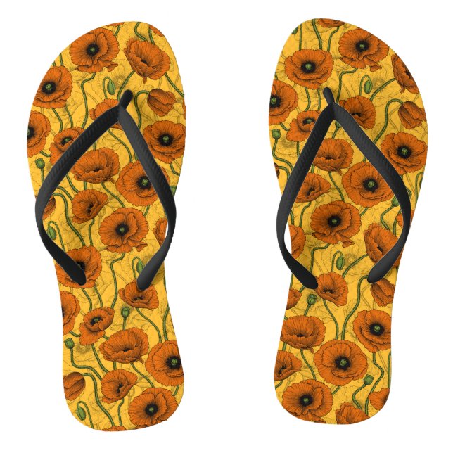 Chanclas Naranja Poppies (Plantilla)