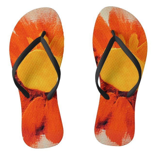 Chanclas Naranja vibrante girasol (Plantilla)