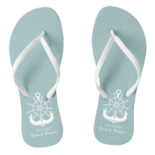 Chanclas Nautical Anchor Family Name Beach House