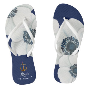 Chanclas Nautical Naval Azul Cascada de Anemones Brigada